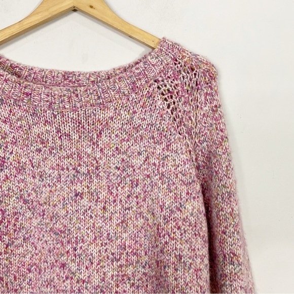 Belle du Jour Chunky Knit Confetti Sweater Crewneck Pink - Picture 4 of 8
